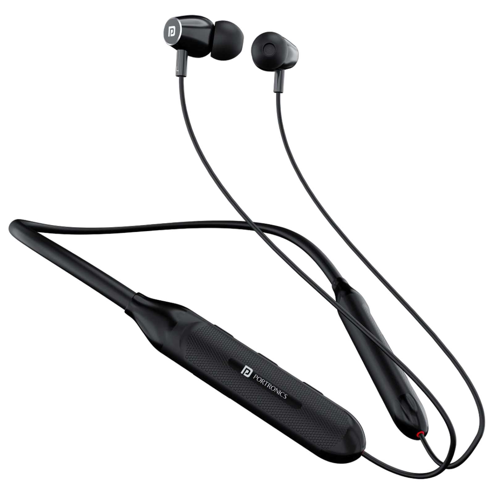 Buy PORTRONICS Harmonics Z7 POR 1979 Neckband IPX4 Water Resistant Fast Charging Black Online Croma